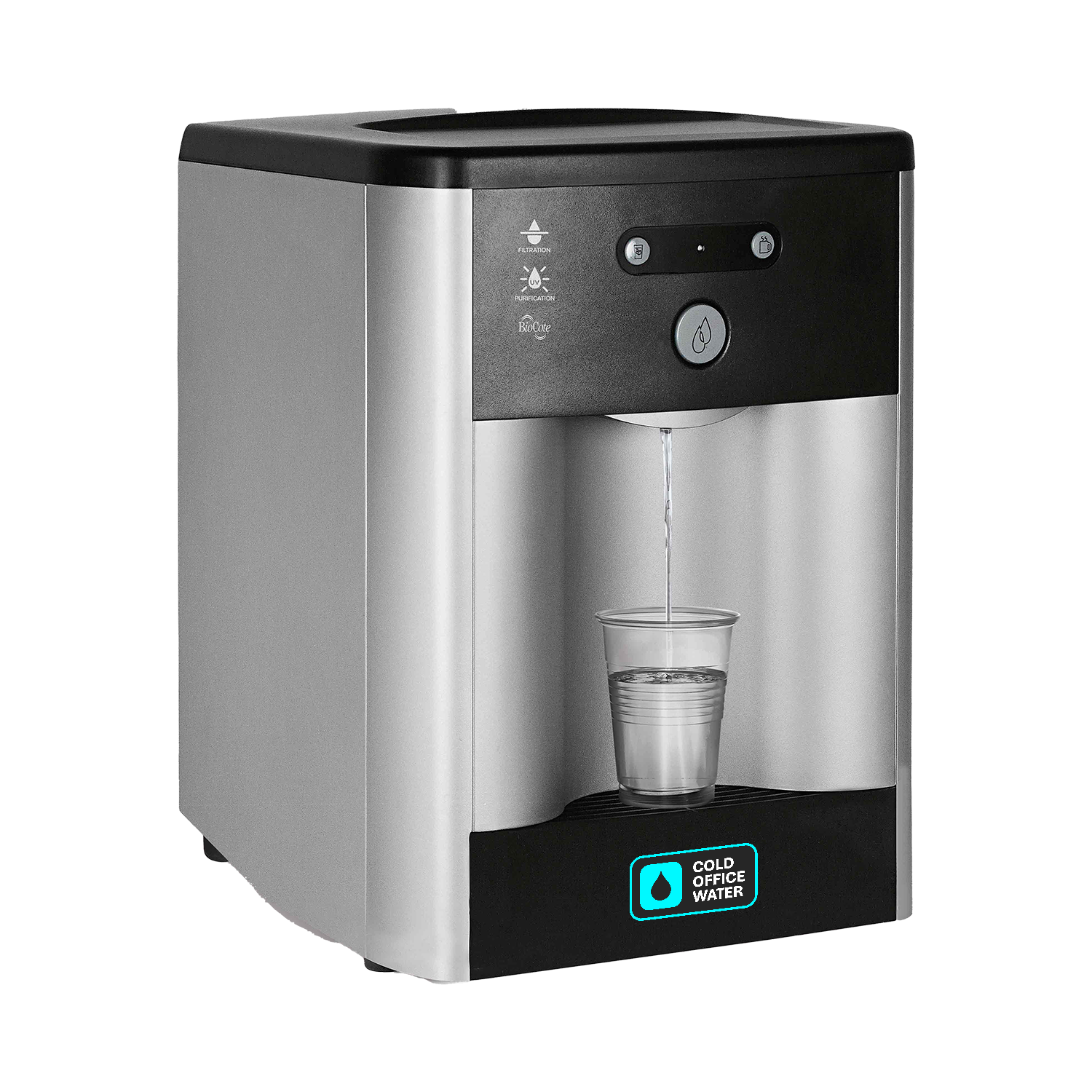 C-250 Countertop water cooler — bottleless hot & cold with 3-stage filtration and in-tank UV
