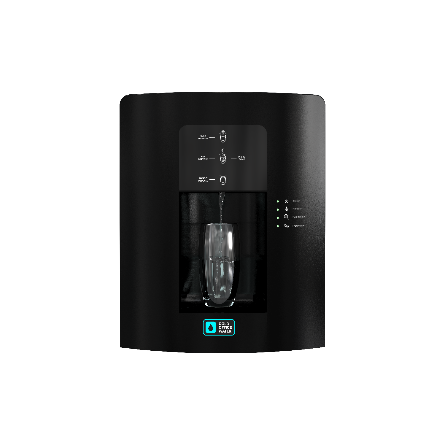 C-300 Water Cooler countertop model with extra hot, hot, cold, and ambient dispensing, 3-stage filtration, and in-tank UV sterilization