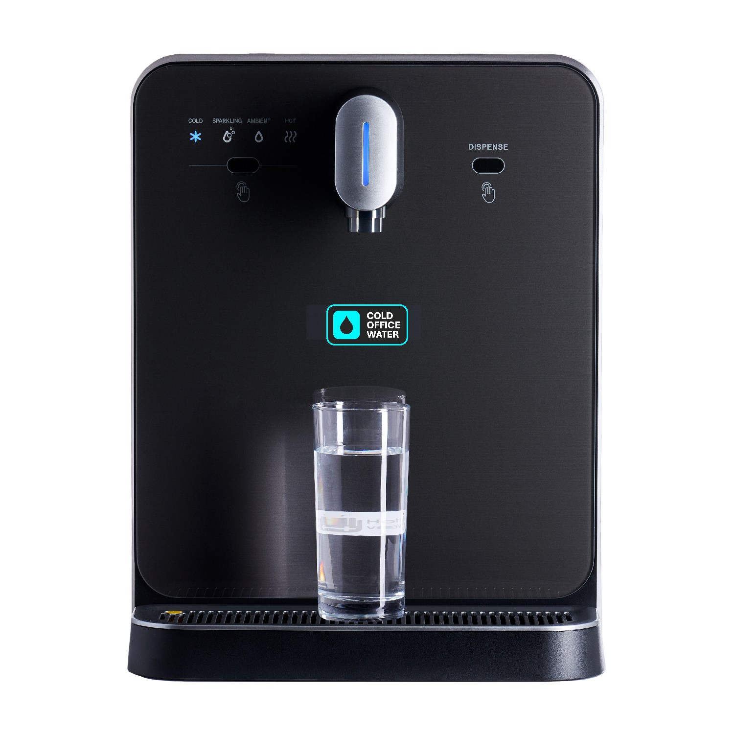 S-4 + Sparkling countertop water cooler with hot, cold, ambient, and sparkling dispensing options, advanced UF/RO filtration, and antimicrobial protection